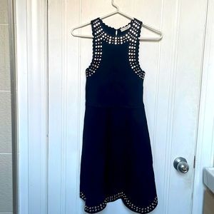 Sandro Paris shiny metallic little black dress brand new with tags size 34 or XS